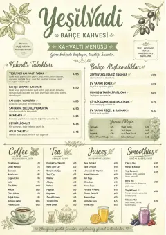 Garden Patio Day menu template preview