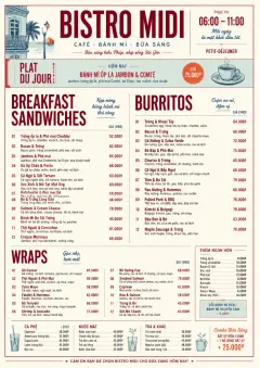 Bistro Midi menu template preview