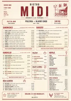 Bistro Midi menu template preview