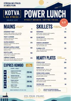 Power Lunch menu template preview