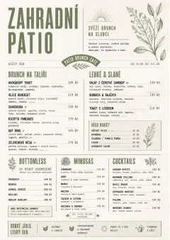 Garden Patio Day menu template preview