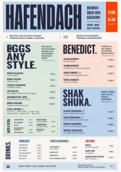 Modern Brunch Editorial menu template preview
