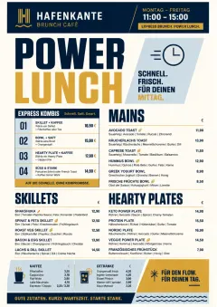 Power Lunch menu template preview