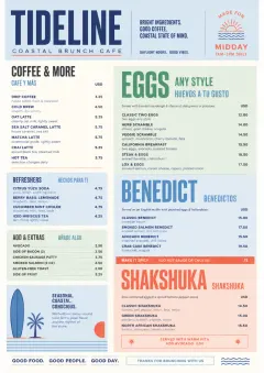 Modern Brunch Editorial menu template preview