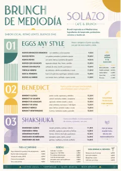 Modern Brunch Editorial menu template preview