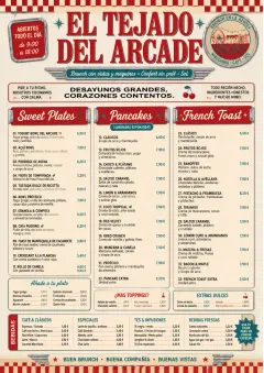 Diner Comfort menu template preview