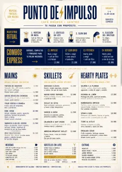 Power Lunch menu template preview
