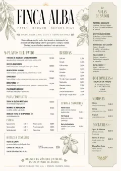 Garden Patio Day menu template preview