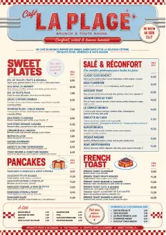 Diner Comfort menu template preview