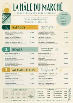 Market Fresh Midday menu template preview