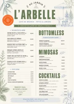 Garden Patio Day menu template preview