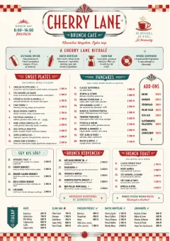 Diner Comfort menu template preview