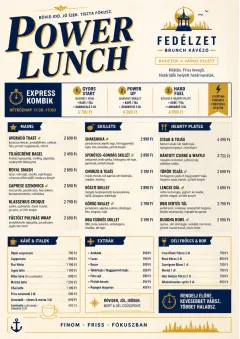 Power Lunch menu template preview