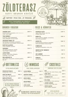 Garden Patio Day menu template preview
