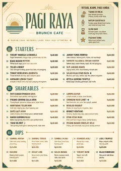 Sunrise Classic menu template preview