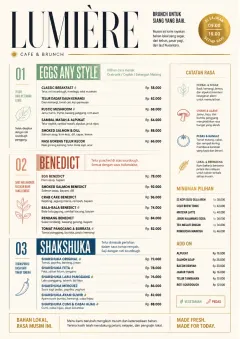 Modern Brunch Editorial menu template preview