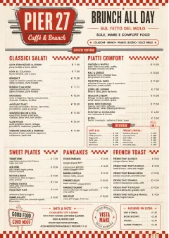 Diner Comfort menu template preview