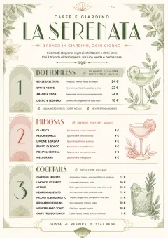 Garden Patio Day menu template preview
