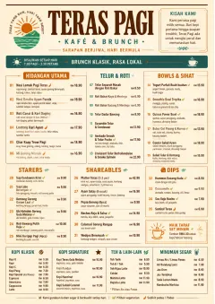 Sunrise Classic menu template preview