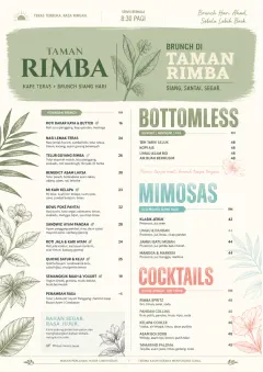 Garden Patio Day menu template preview