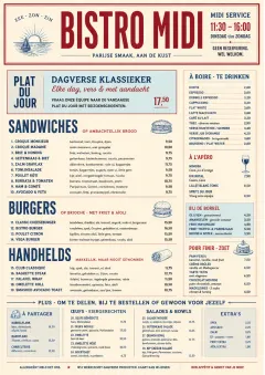 Bistro Midi menu template preview