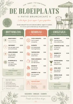 Garden Patio Day menu template preview