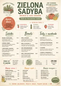 Market Fresh Midday menu template preview