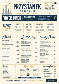 Power Lunch menu template preview