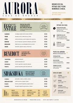 Modern Brunch Editorial menu template preview