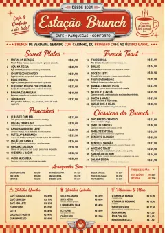 Diner Comfort menu template preview