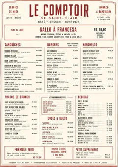 Bistro Midi menu template preview