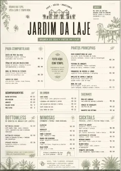 Garden Patio Day menu template preview