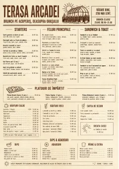 Sunrise Classic menu template preview