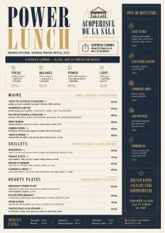 Power Lunch menu template preview