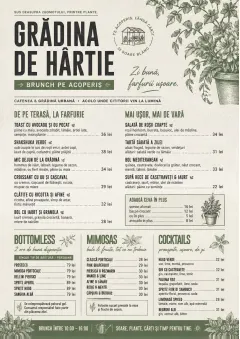 Garden Patio Day menu template preview