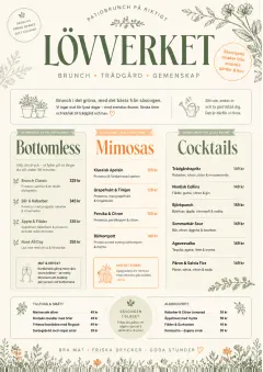 Garden Patio Day menu template preview
