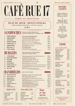 Bistro Midi menu template preview
