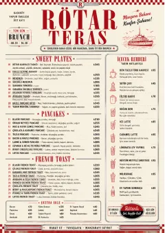 Diner Comfort menu template preview