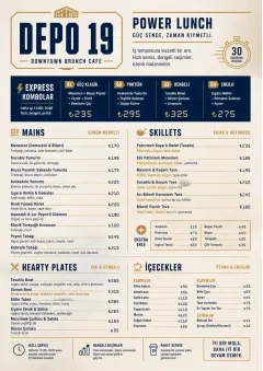 Power Lunch menu template preview