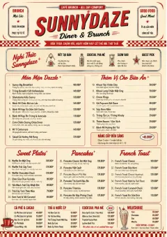 Diner Comfort menu template preview