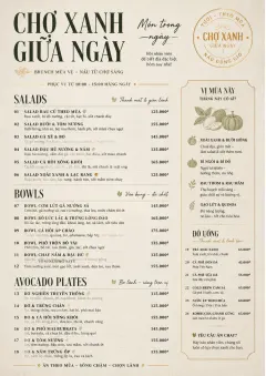 Market Fresh Midday menu template preview