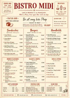 Bistro Midi menu template preview