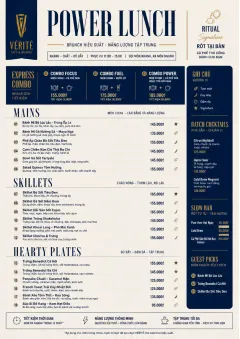 Power Lunch menu template preview