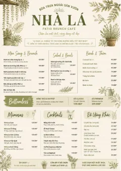 Garden Patio Day menu template preview