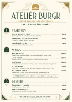 Chef Carte Brève menu template preview
