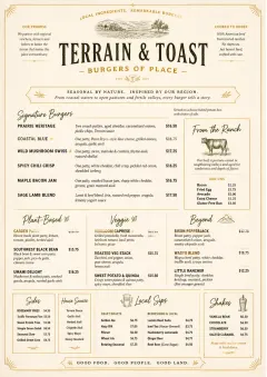 Fine Regional menu template preview