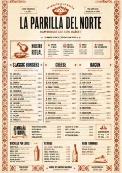 Heritage Tradition menu template preview