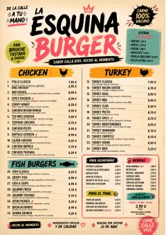 Street Stall Energy menu template preview