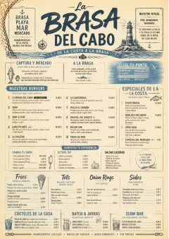 Coastal Regional menu template preview