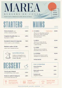 Chef Carte Brève menu template preview